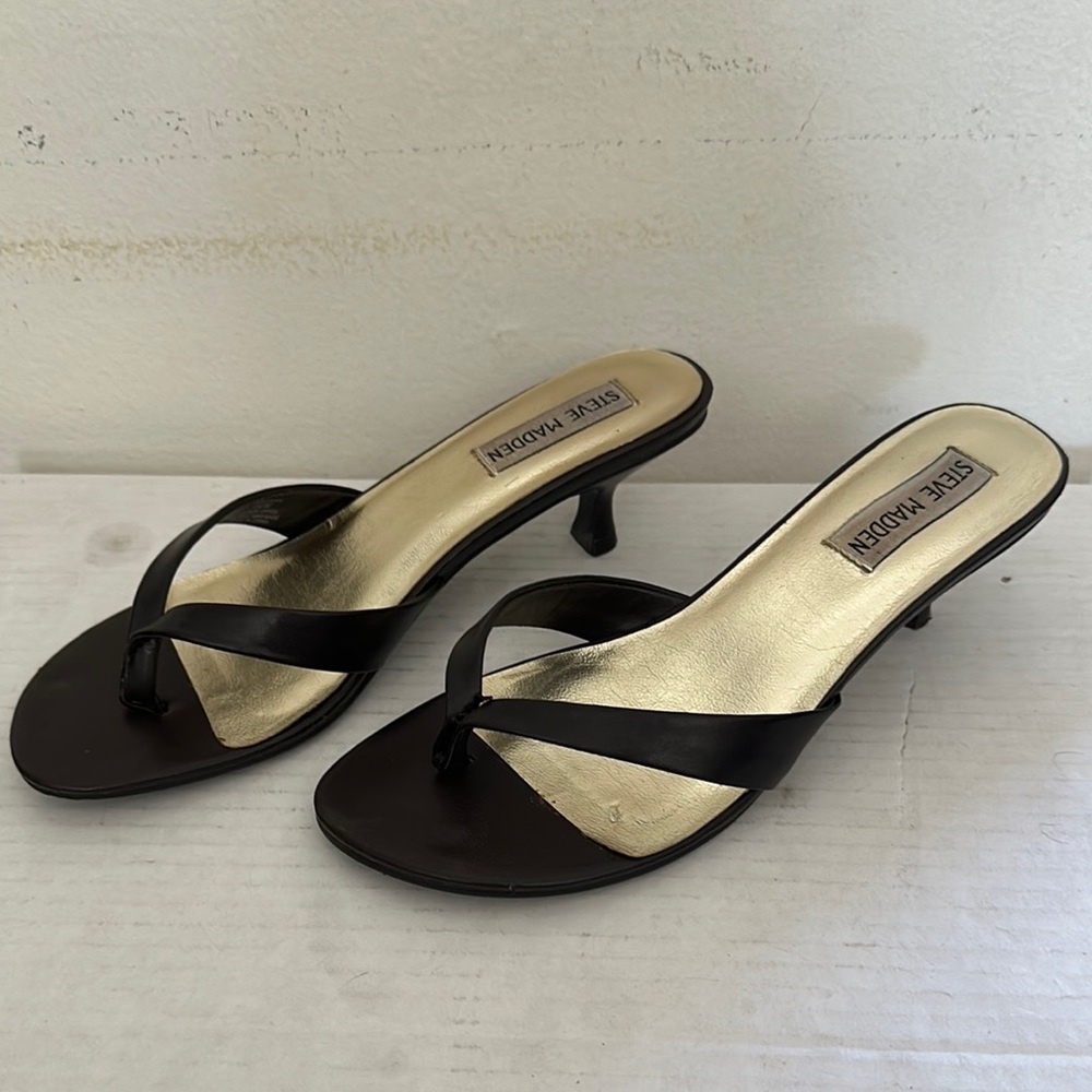 Steve Madden Brown Heels Elegant Minimalist Design